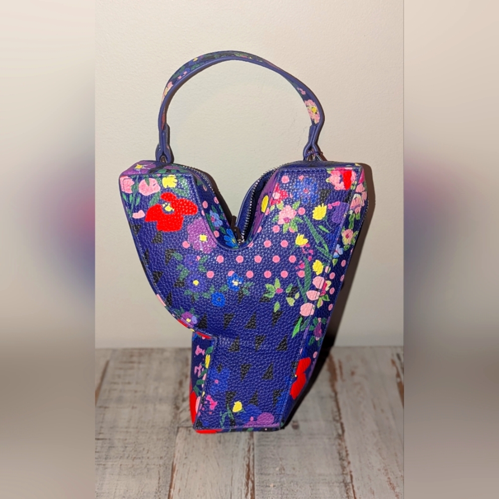 Yitty Headliner Faux Leather Letter "Y" Bag